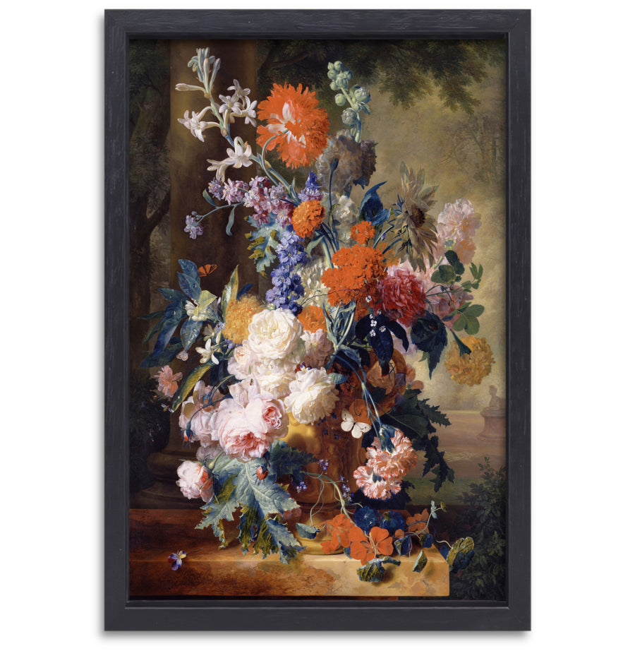 Bloemstilleven - Jan van Huysum canvas met baklijst