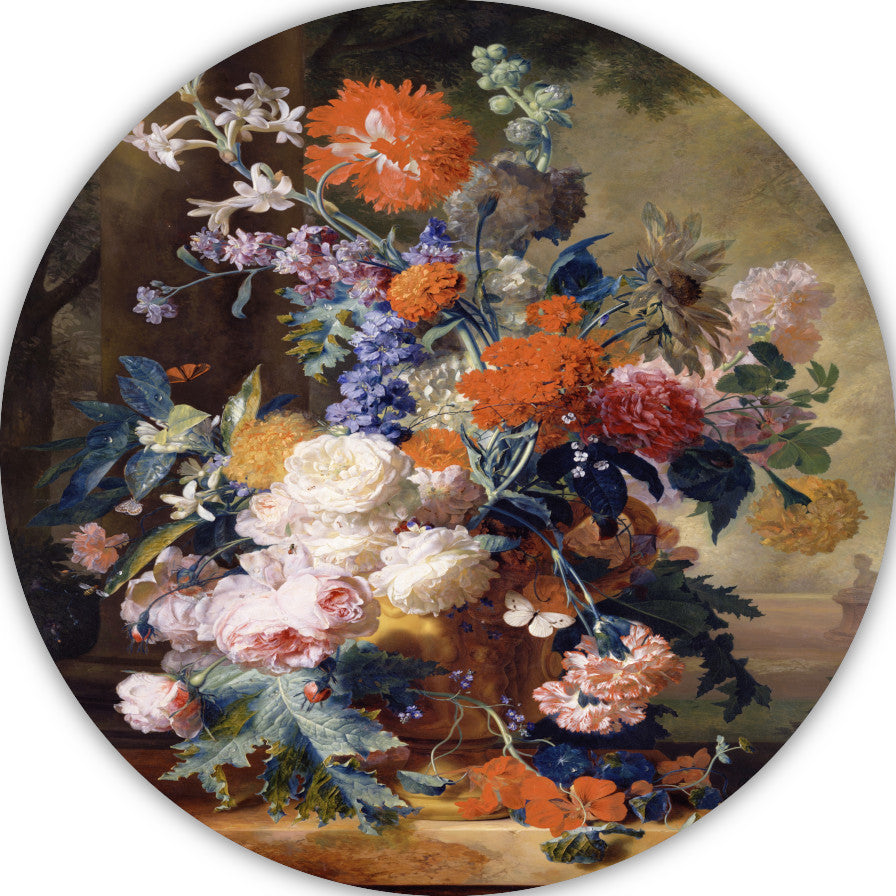 Bloemstilleven - Jan van Huysum forex muurcirkel