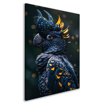 Portret van een Blauwe Papegaai met Geel canvas