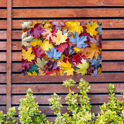 Kleurrijk herfstbladeren tuinposter