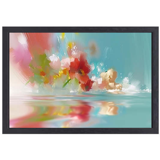 Abstracte Lijnen Compositie canvas met baklijst