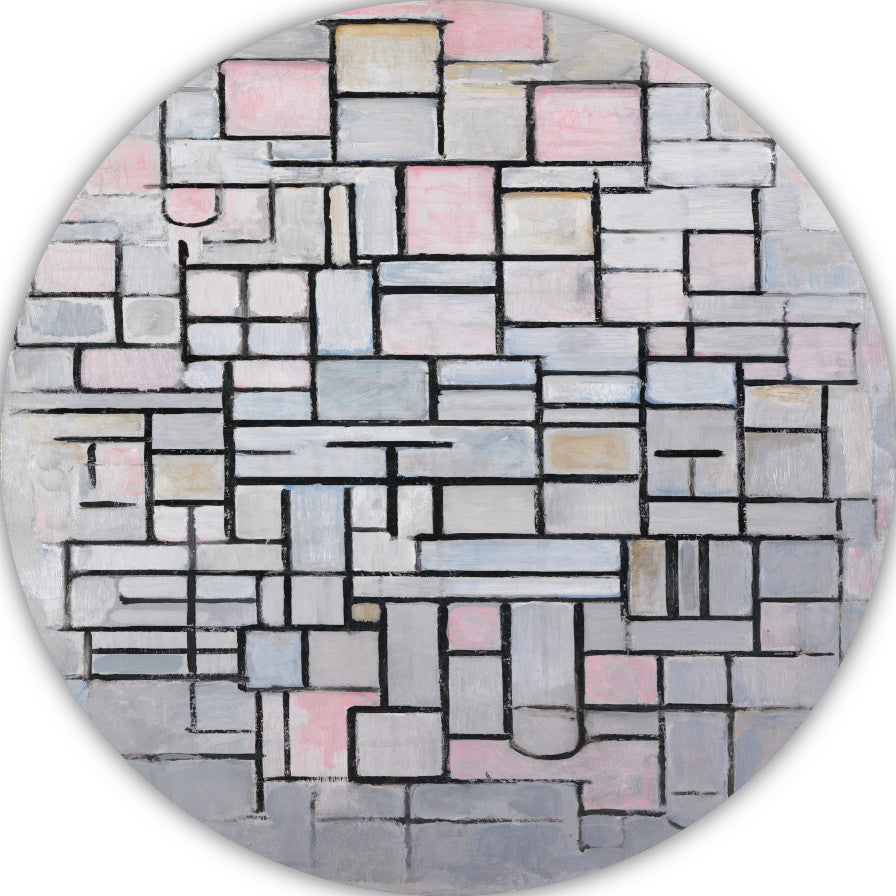 Composition No. IV - Piet Mondrian aluminium muurcirkel
