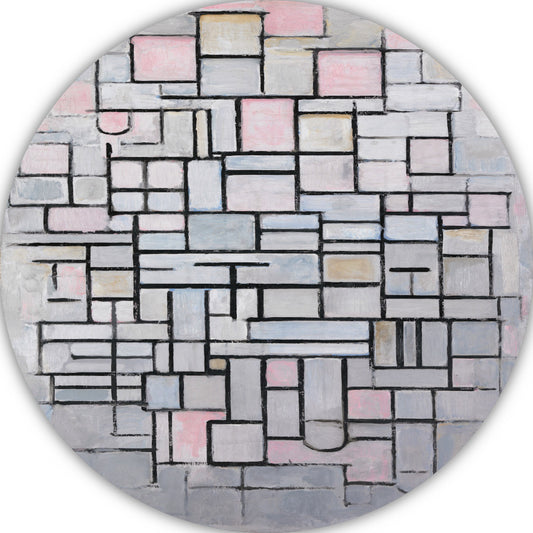 Composition No. IV - Piet Mondrian aluminium muurcirkel