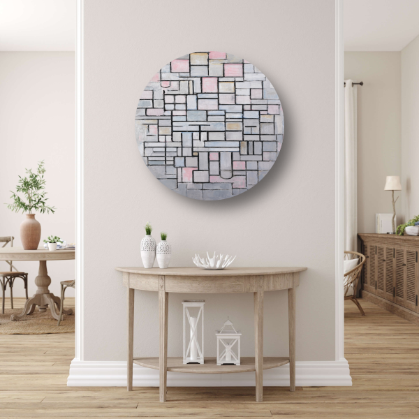 Composition No. IV - Piet Mondrian aluminium muurcirkel