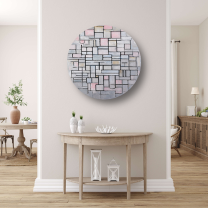 Composition No. IV - Piet Mondrian aluminium muurcirkel