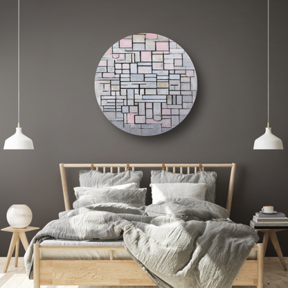 Composition No. IV - Piet Mondrian aluminium muurcirkel
