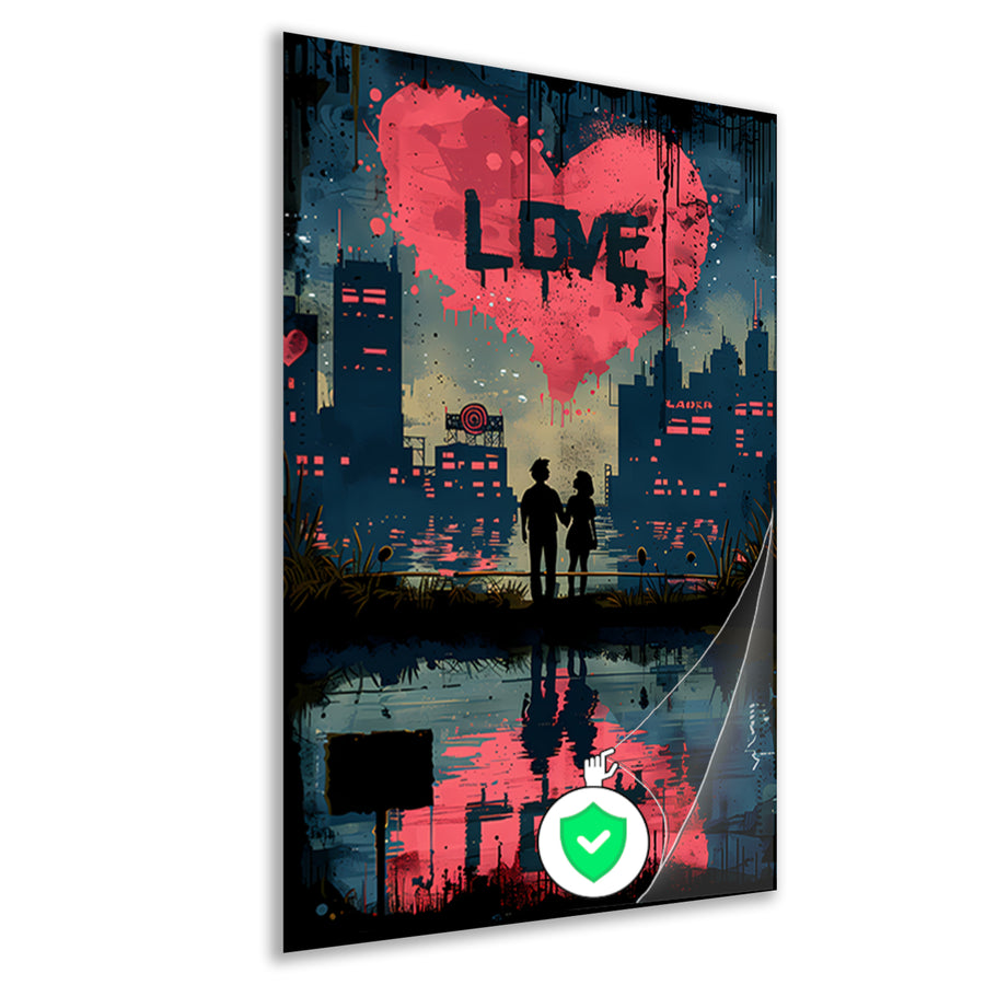 Abstract  Liefde Ladder Doel poster