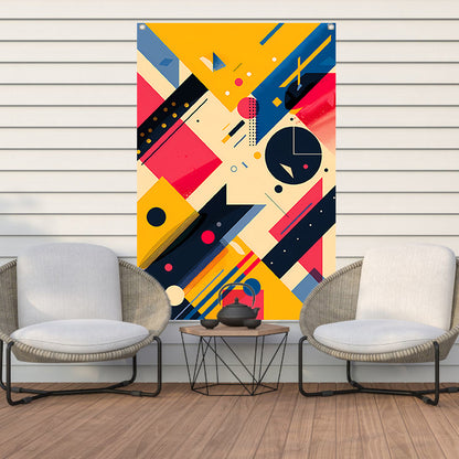 Abstract Compositie met Kleurrijk Vormen tuinposter