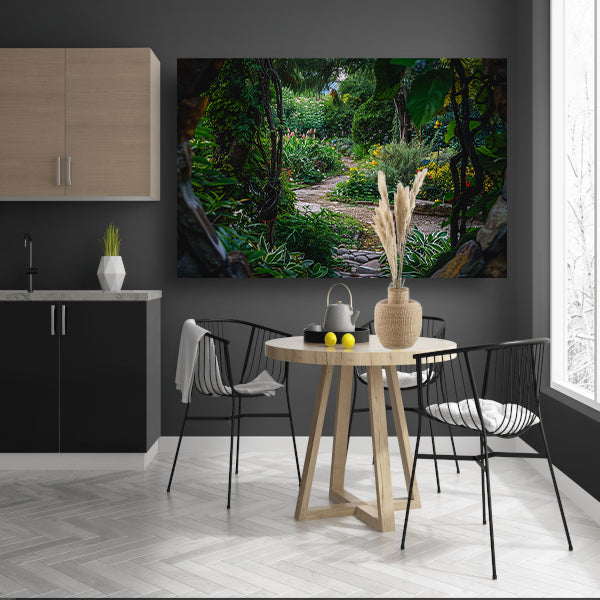 Kronkelend Pad in Bloementuin acrylglas