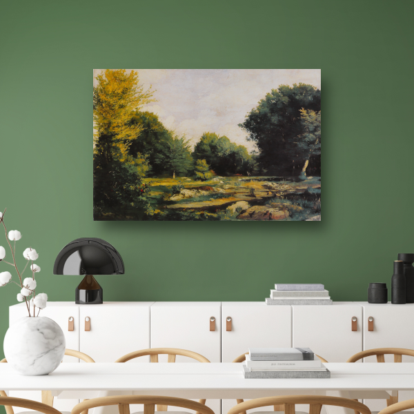 De weide - Pierre-Auguste Renoir canvas met baklijst