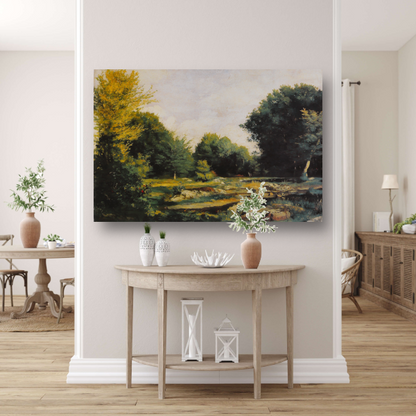 De weide - Pierre-Auguste Renoir canvas met baklijst