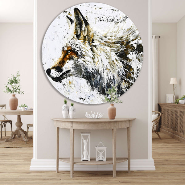 Expressieve abstracte schilderij van een vos forex muurcirkel