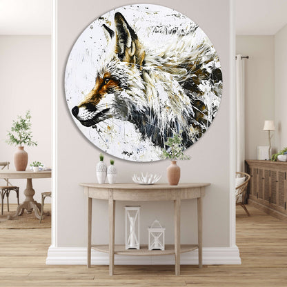Expressieve abstracte schilderij van een vos forex muurcirkel