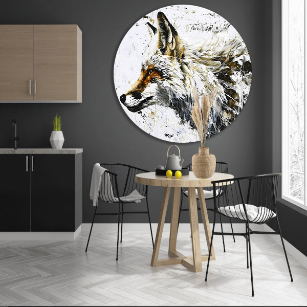 Expressieve abstracte schilderij van een vos forex muurcirkel