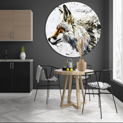 Expressieve abstracte schilderij van een vos forex muurcirkel