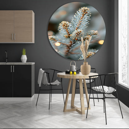 Wintertak met Warme Lichtjes aluminium muurcirkel