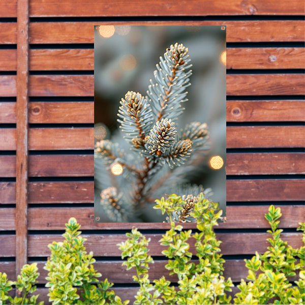 Wintertak met Warme Lichtjes tuinposter