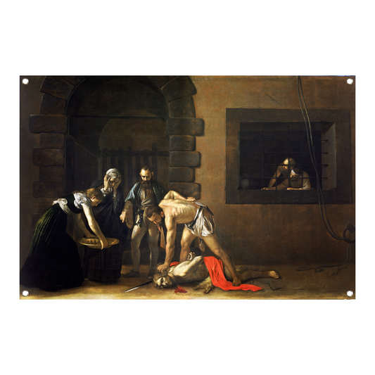 De onthoofding van Sint Johannes de Doper - Caravaggio tuinposter