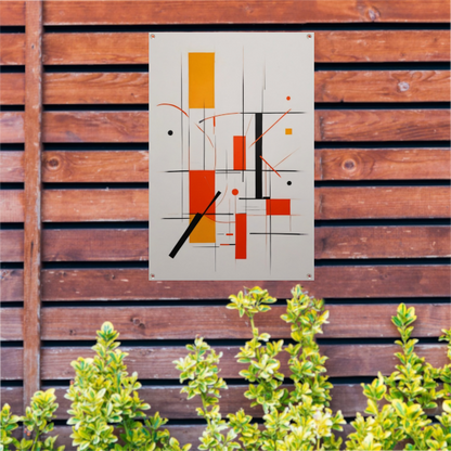 Dynamische Abstractie met Primair Kleurenpalet tuinposter