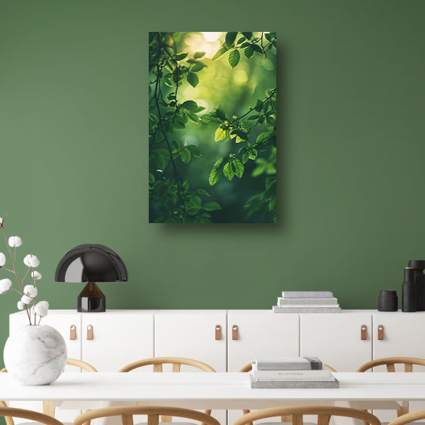 Zonnestralen door Groen Bladerdak acrylglas