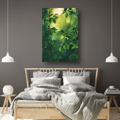 Zonnestralen door Groen Bladerdak acrylglas