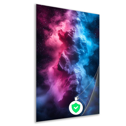 Planetoïdenregen in een Kleurrijk kosmos poster