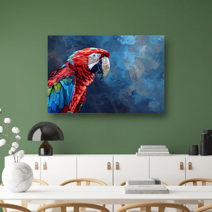 Levendige digitale kunst van kleurrijke papegaai poster