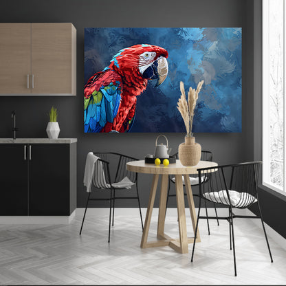 Levendige digitale kunst van kleurrijke papegaai poster