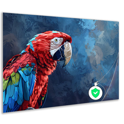 Levendige digitale kunst van kleurrijke papegaai poster