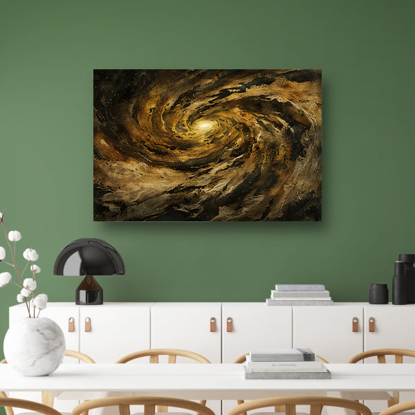 Van Goghs Melkwegspiraal: Een kosmisch nachtkunstwerk poster