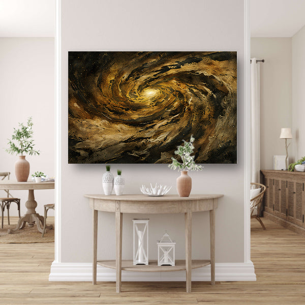 Van Goghs Melkwegspiraal: Een kosmisch nachtkunstwerk poster