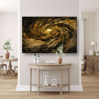 Van Goghs Melkwegspiraal: Een kosmisch nachtkunstwerk poster