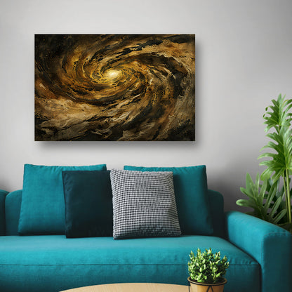 Van Goghs Melkwegspiraal: Een kosmisch nachtkunstwerk poster