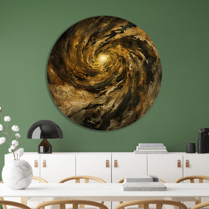 Van Goghs Melkwegspiraal: Een kosmisch nachtkunstwerk aluminium muurcirkel