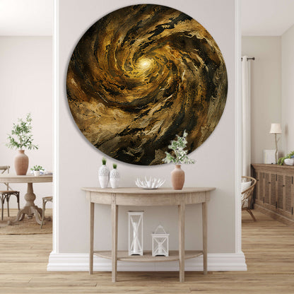 Van Goghs Melkwegspiraal: Een kosmisch nachtkunstwerk aluminium muurcirkel