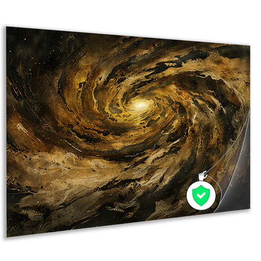 Van Goghs Melkwegspiraal: Een kosmisch nachtkunstwerk poster