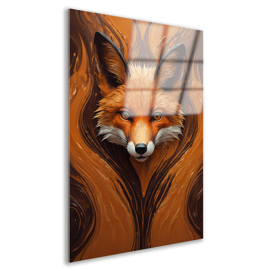 Vurige Vos - Modern Ontwerp in Warme Tinten acrylglas