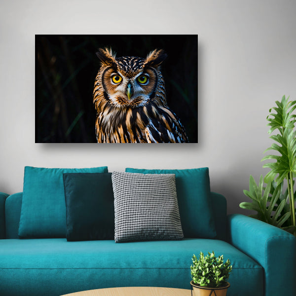 Prachtige realistische close-up van een uil poster