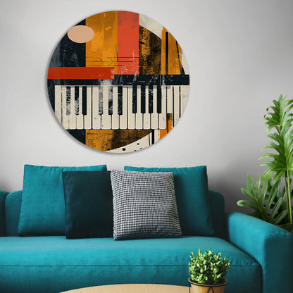 Abstract Pianomelodie in Kleur forex muurcirkel