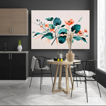 Moderne Japandi stijl botanische print poster