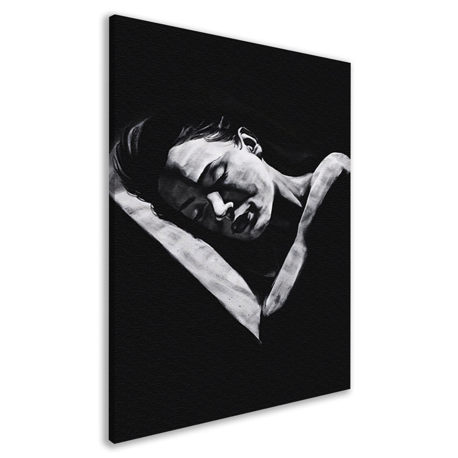 Verstilde abstractie in zwart en wit canvas