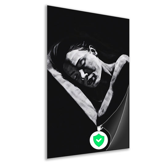 Verstilde abstractie in zwart en wit poster