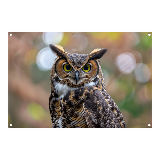 Alert Oog van de Natuurlijke Uil tuinposter