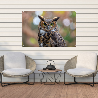 Alert Oog van de Natuurlijke Uil tuinposter