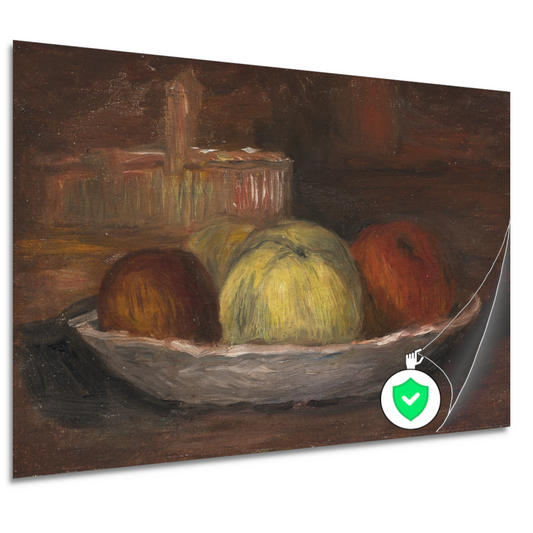 Appels in een schotel en mand - Pierre-Auguste Renoir poster