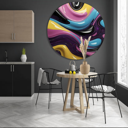 Abstracte Dans van Vormen en Kleur forex muurcirkel