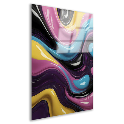 Abstracte Dans van Vormen en Kleur acrylglas