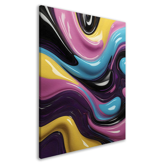 Abstracte Dans van Vormen en Kleur canvas