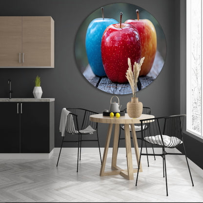 Drie Appels op Houten Tafel forex muurcirkel