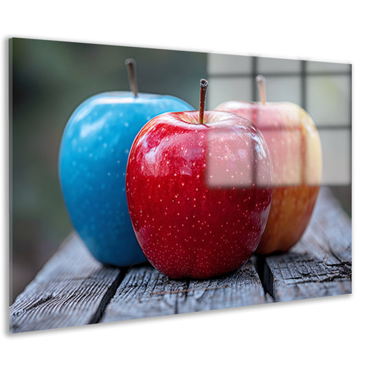 Drie Appels op Houten Tafel acrylglas